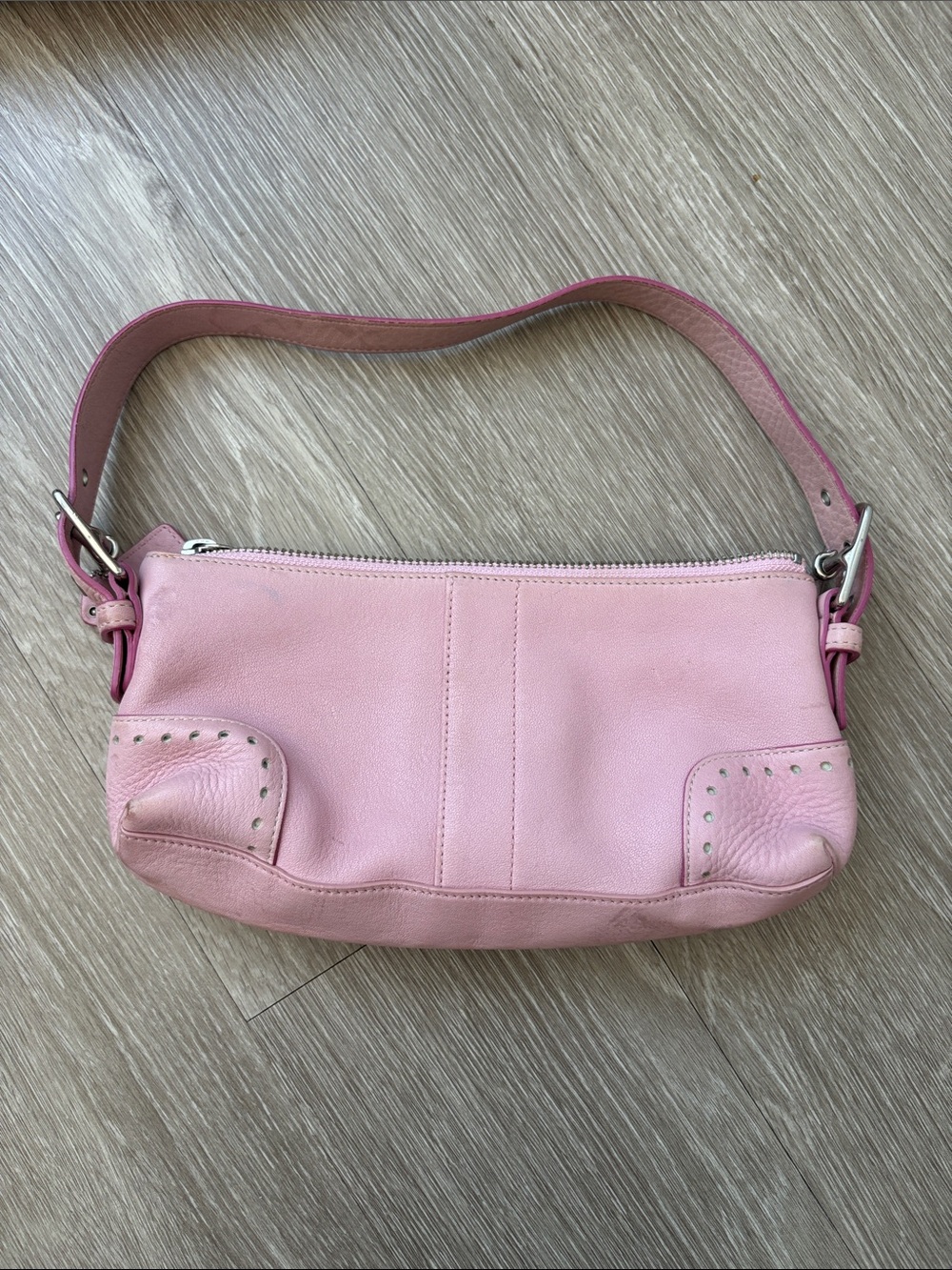 Coach Pink Leather Shoulder Bag